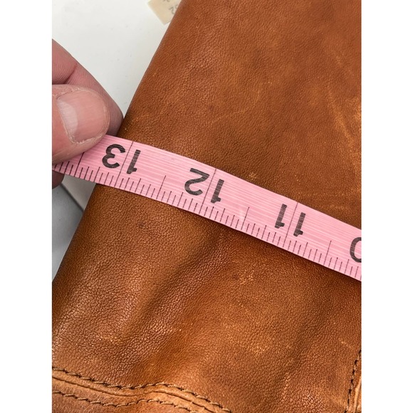 NEW NWT Roxbury Caramel Brown Distressed Leather Satchel Handbag Beads Handle - Picture 15 of 16